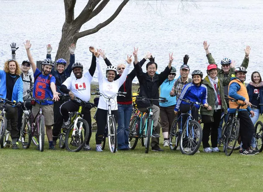 Cycling team building activity in Ottawa with Escape Tours Rentals